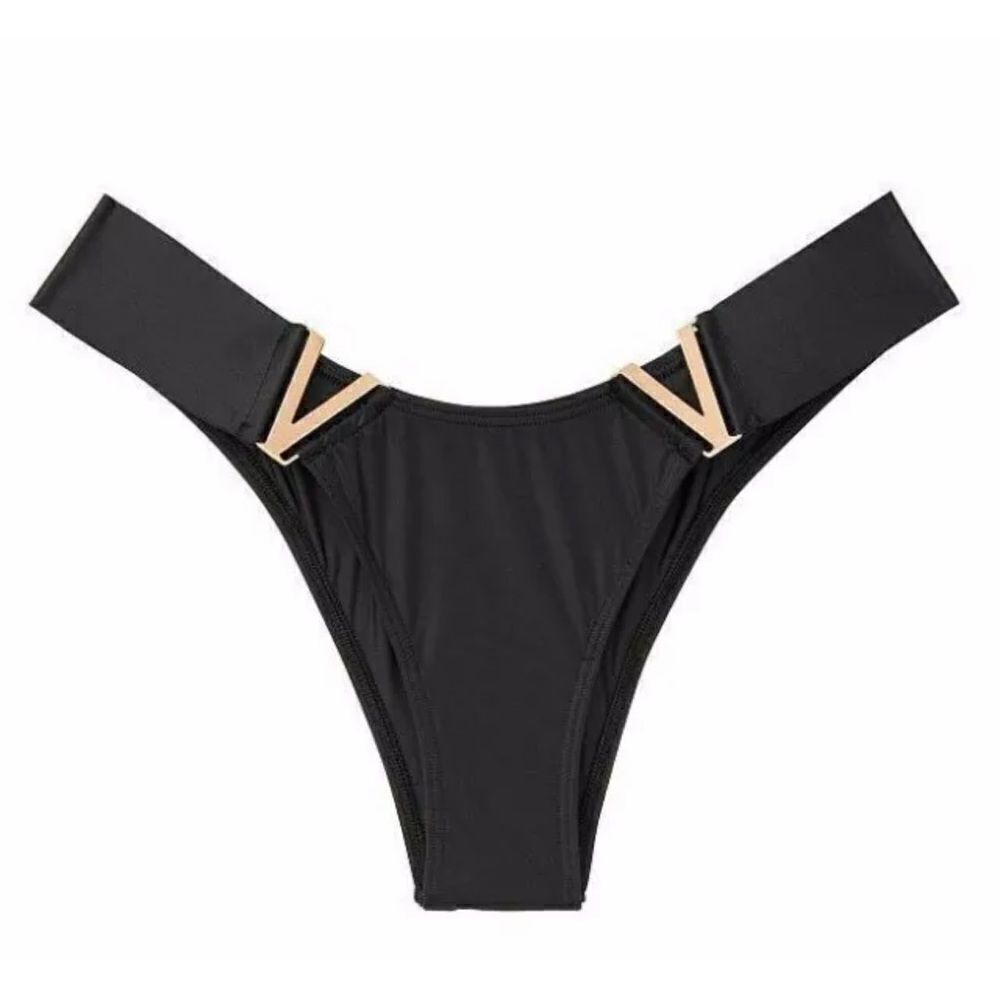 Victoria’s Secret Very Sexy Satiny Bombshell Brazilian Slip metallic V Panty M